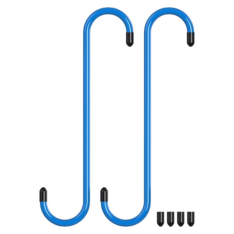 Bac-kitchen 2 Pcs Brake Caliper Hangers Brake Caliper Hooks with Rubber Tips Automotive Tool for Braking, Bearing, Axle and Suspension Work (2pcs Blue) - Image 1